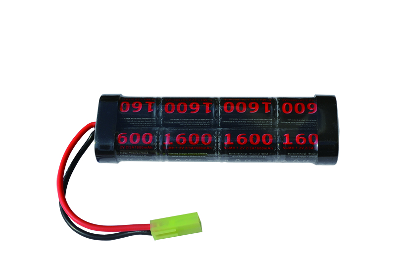 Ni-MH Airsoft Battery 2-3A 1600mAh 9.6V 8H