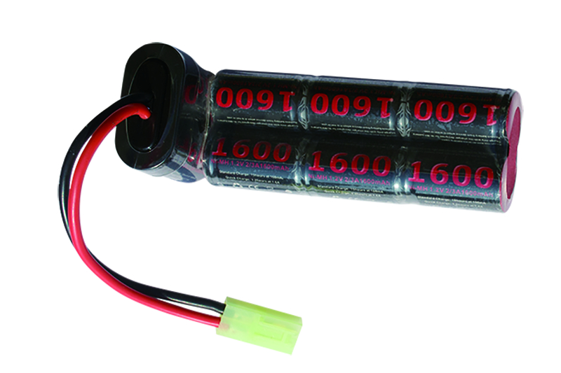 Ni-MH Airsoft Battery 2-3A 1600mAh 9.6V