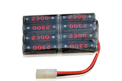 RC Ni-MH AA 2300mAh 9.6V 8-cell Flat pack